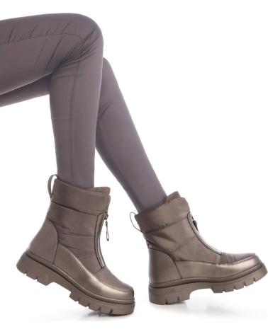 XTI 144449 BRONZE BOOT WITH FRONT ZIP CLOSURE AND TRACK SOLE BRONCE