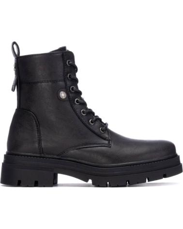 STIVALETTI MILITARI REFRESH 173017 NERI CON LACCI E CERNIERA LATERALE NEGRO