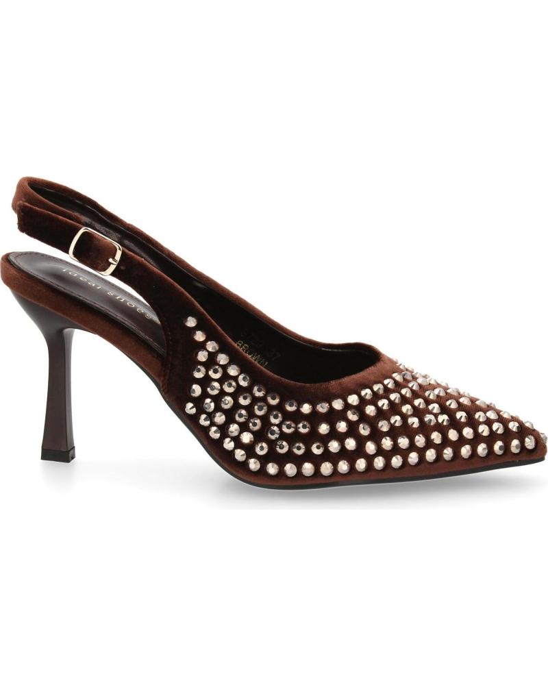 SPORT3PUNTO0 SLINGBACK PUMPS 9729 BRAUN MIT GLITZERSTEINEN VARIOS COLORES