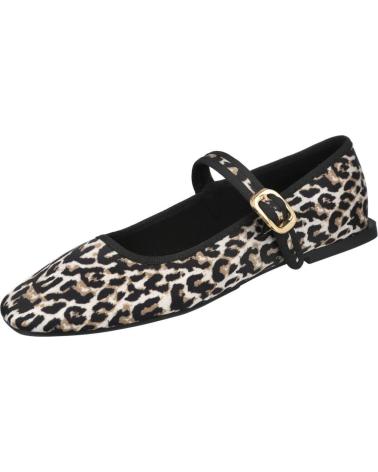BALLERINE L&R SHOES A888 STAMPA ANIMALIER NERE NEGRO
