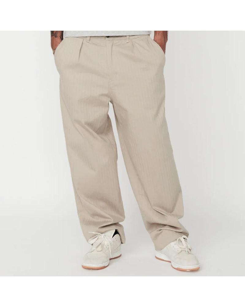 CALÇA WE ARE NOT FRIENDS HERRINGBONE JIMUSHO BEGE NAN
