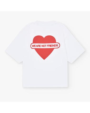T-SHIRT BOXY 'UNION LOVE BH HEART' WE ARE NOT FRIENDS BRANCO OPTIC WHITE NAN