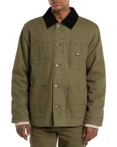 DICKIES CHORE JACKET LINED CANVAS MILITARY GREEN NAN
