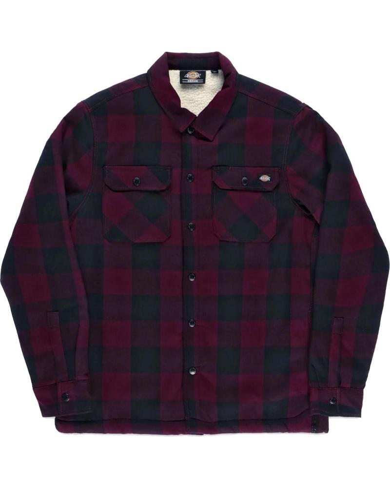DICKIES CAMISA SACRAMENTO SHERPA LINED BURDEOS MAROON NAN