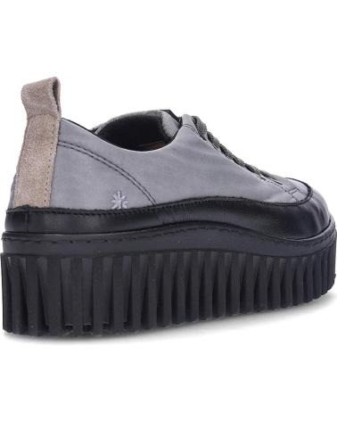 ART ZAPATILLAS BRIGHTON 1518 CON PLATAFORMA - GRIS/NEGRO GREYBLACK