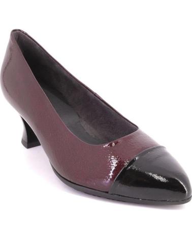 PITILLOS ZAPATOS DE TACÓN 10850 BICOLOR NEGRO Y BURDEOS NEGRO Y BURDEOS