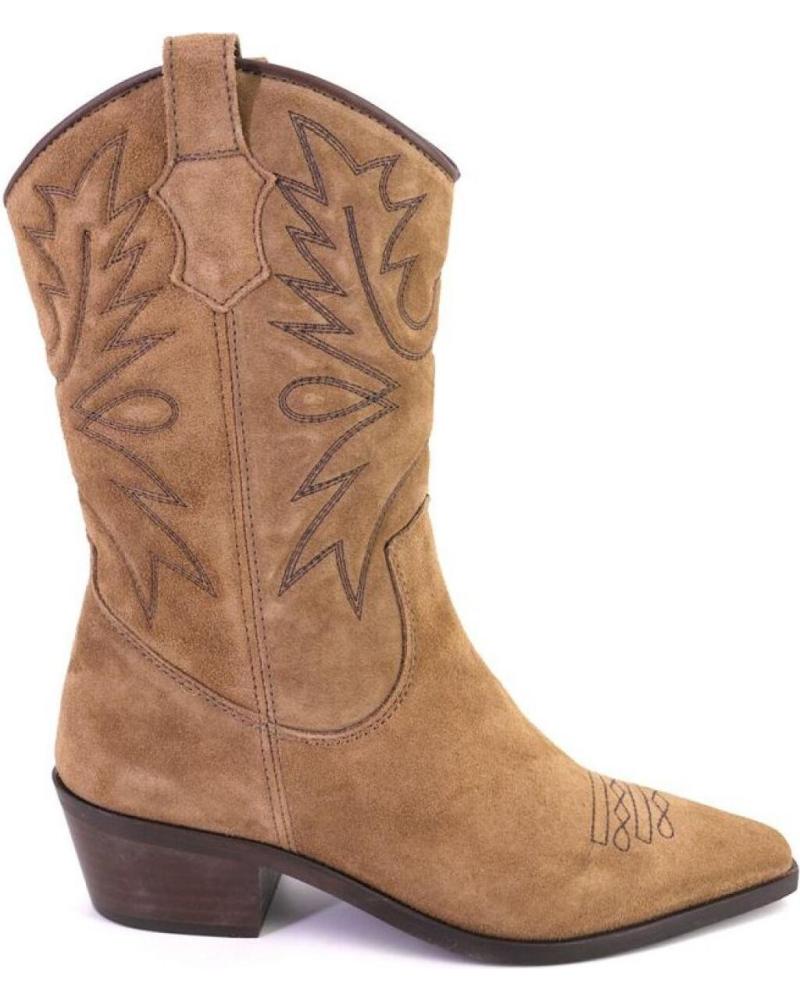 LOL SHOES HAYDE STIVALI WESTERN SCAMOSCIATI TAUPE TAUPE