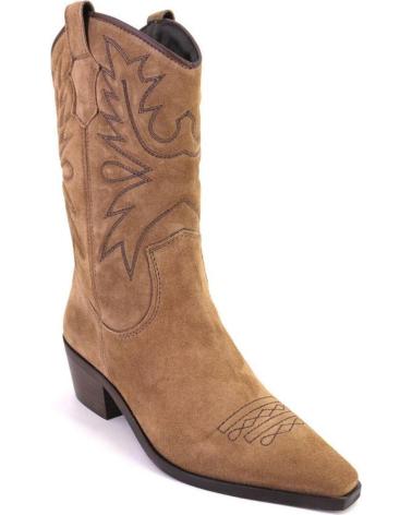 LOL SHOES HAYDE STIVALI WESTERN SCAMOSCIATI TAUPE TAUPE