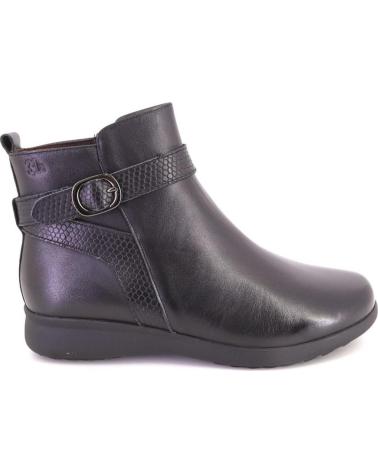 TREINTAS W4402 DAMEN STIEFELETTEN AUS SCHWARZEM LEDER NEGRO