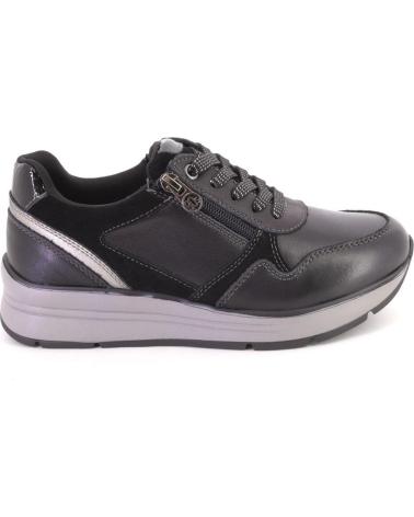 TREINTAS L4467 SAPATILHA CASUAL COURO PRETO NEGRO