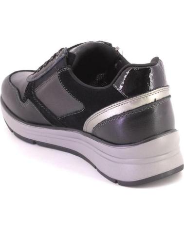 TREINTAS L4467 SAPATILHA CASUAL COURO PRETO NEGRO