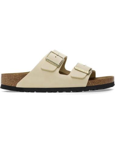 SANDALI BIRKENSTOCK ARIZONA NUBUCK ECRU BEIGE BEIGE
