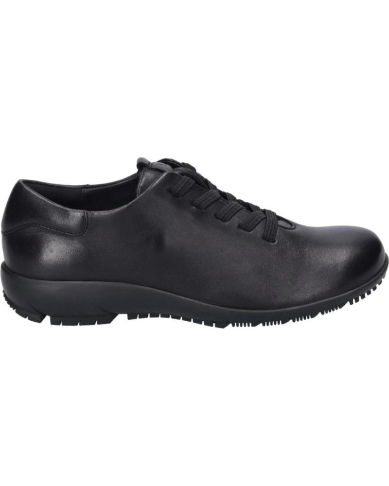 JOSEP SEIBEL CHARLOTTE-01 BLACK LEATHER CASUAL SNEAKERS FOR WOMEN NEGRO