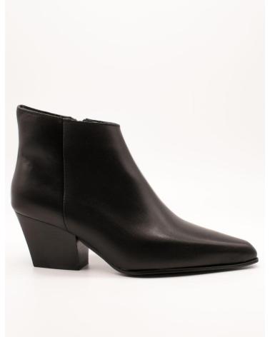 BOTTINE ALPE KOMBA NOIRE EN CUIR AVEC TALON BLOC NEGRO