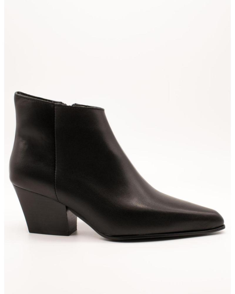 BOTTINE ALPE KOMBA NOIRE EN CUIR AVEC TALON BLOC NEGRO