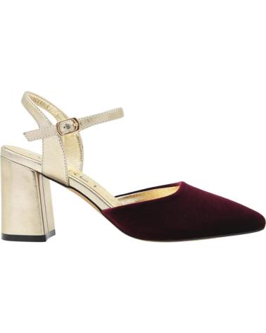 AZAREY SAPATOS DE SALTO BORGONHA COM TIRA NO TORNOZELO ROJO