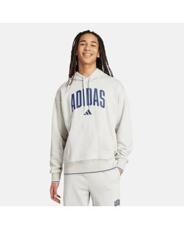 FELPA CON CAPPUCCIO ADIDAS - BEIGE CHIARO NAN
