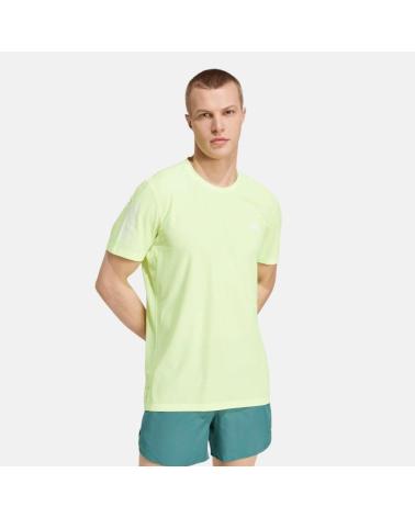 T-SHIRT ESSENTIEL ADIDAS À MANCHES COURTES POUR HOMME - JAUNE CITRON VERDE