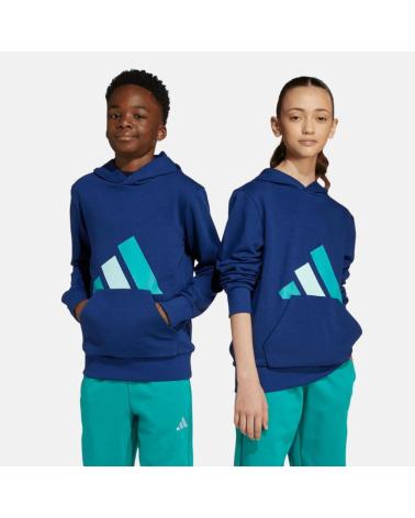 FELPA CON CAPPUCCIO ADIDAS BICOLORE PER BAMBINI E BAMBINE NAN