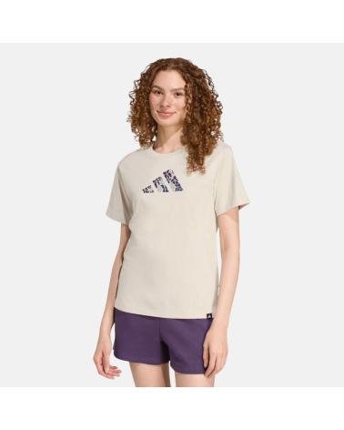 T-SHIRT A MANICHE CORTE ADIDAS DA DONNA CON LOGO VIOLA NAN