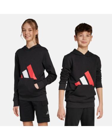 FELPA CON CAPPUCCIO ADIDAS BLOCCO DI COLORE NERO NAN