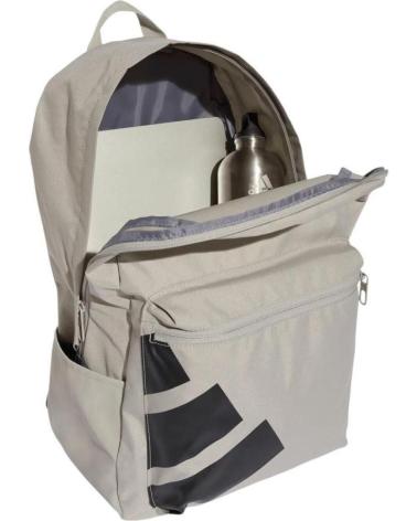 ADIDAS ZAINO ESSENTIALS CON GRANDE LOGO BEIGE GRIGIO NAN