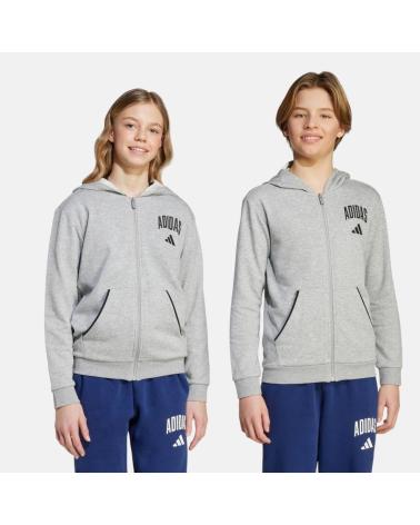 FELPA CON CAPPUCCIO ADIDAS ESSENTIALS GRIGIA NAN