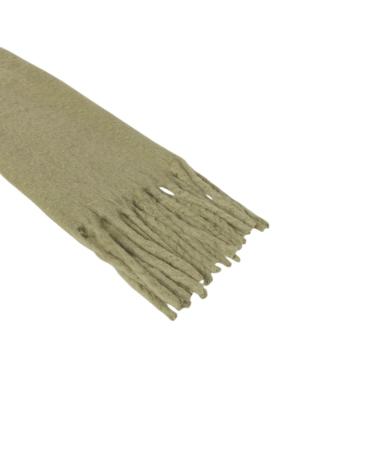 PLAIN FRINGE SCARF SYSTEM ACTION - KHAKI GREEN NAN