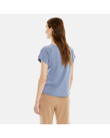 SYSTEM ACTION SHORT-SLEEVE T-SHIRT IN LIGHT BLUE NAN