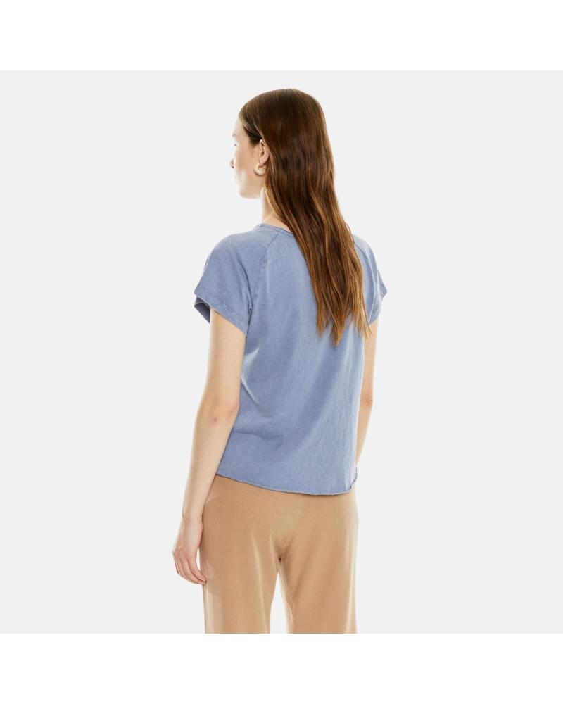 SYSTEM ACTION SHORT-SLEEVE T-SHIRT IN LIGHT BLUE NAN