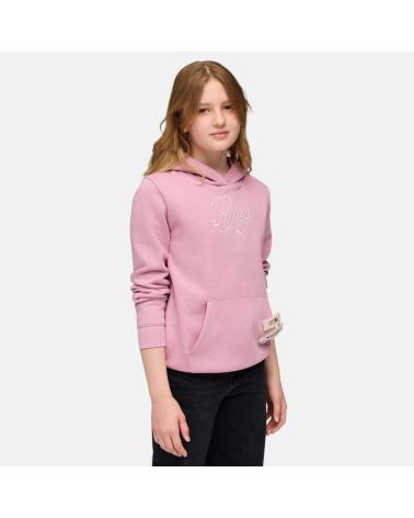SWEAT À CAPUCHE CLASSIQUE PUMA POUR FILLE - ROSE NAN