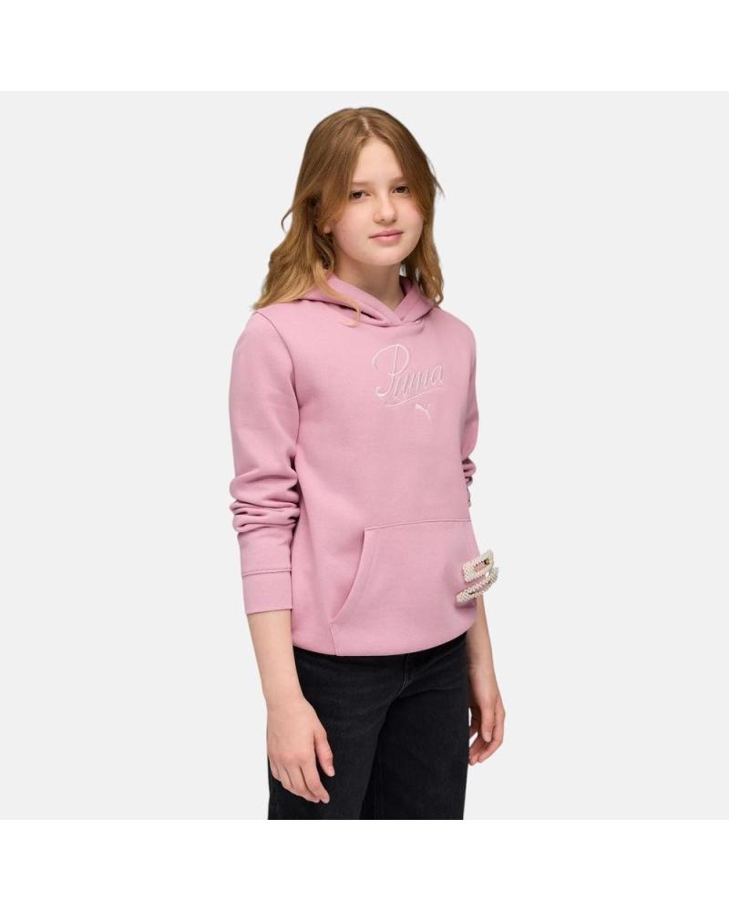 SWEAT À CAPUCHE CLASSIQUE PUMA POUR FILLE - ROSE NAN