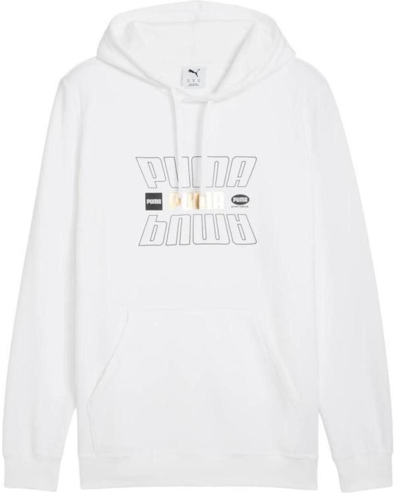 MOLETOM COM CAPUZ PUMA PARA HOMEM - BRANCO NAN