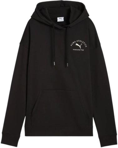 PUMA LOGO HOODIE FOR MEN IN BLACK NAN