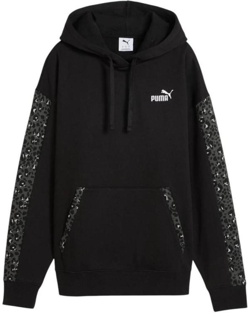 PUMA BLACK HOODED SWEATSHIRT NAN