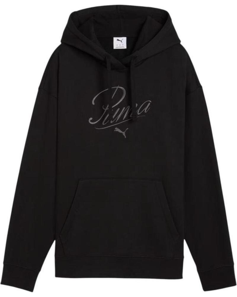 PUMA ESSENTIALS LOGO HOODED SWEATSHIRT MEN'S BLACK NAN