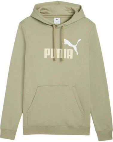 PUMA ESSENTIALS LOGO OLIVE GREEN HOODIE NAN