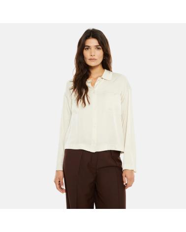 T-SHIRT A MANICHE LUNGHE COLOR CREMA SYSTEM ACTION NAN