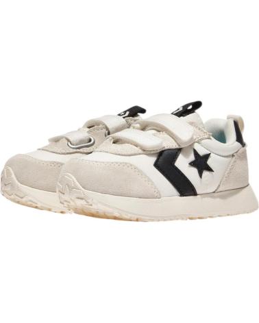 SNEAKERS CONVERSE CON CHIUSURA A STRAPPO BEIGE E NERO NAN