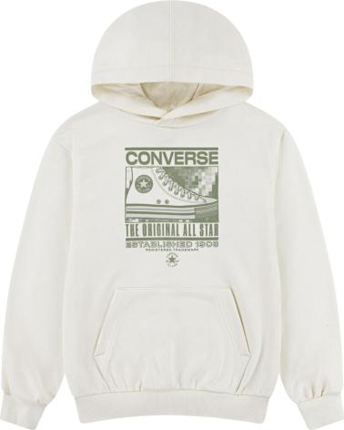 CONVERSE FELPA CON CAPPUCCIO UOMO CON STAMPA GRAFICA FRONTALE NAN
