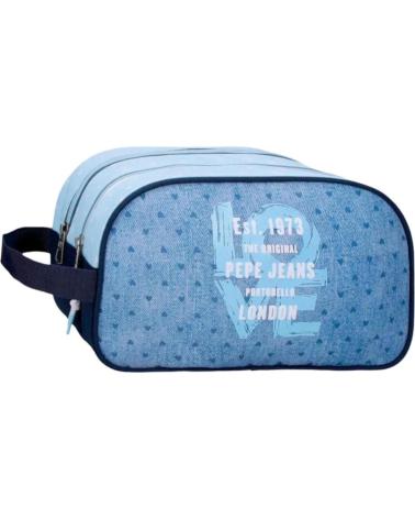BEAUTY CASE PEPE JEANS BLU 'LOVE IS IN THE AIR' CON DOPPIO SCOMPARTO NAN
