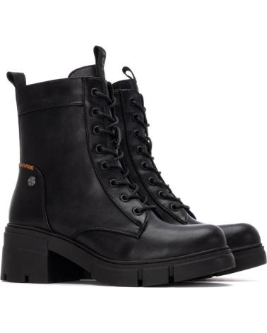 REFRESH 172906 BOTINES NEGROS CON PLATAFORMA PARA MUJER NEGRO