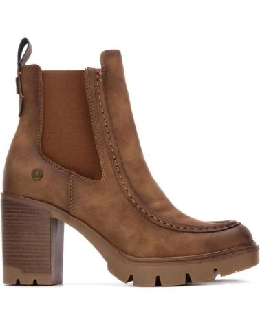 REFRESH 172915 BOTINES CAMEL DE TACÓN ANCHO Y PLATAFORMA PARA MUJER CAMEL