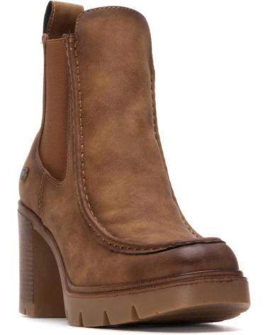REFRESH 172915 BOTINES CAMEL DE TACÓN ANCHO Y PLATAFORMA PARA MUJER CAMEL