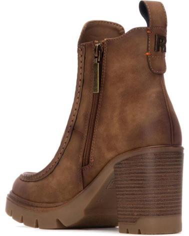 REFRESH 172915 BOTINES CAMEL DE TACÓN ANCHO Y PLATAFORMA PARA MUJER CAMEL