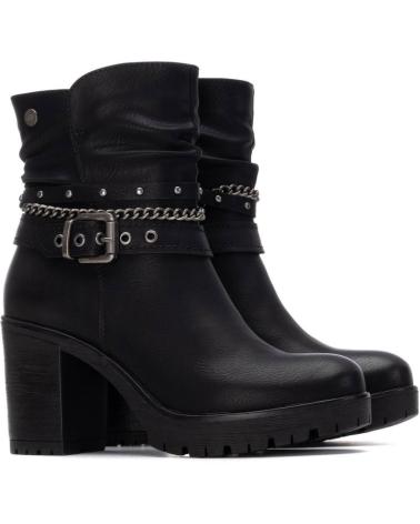 REFRESH STIEFELETTE 17291703 SCHWARZ MIT KETTEN UND SCHNALLE NEGRO