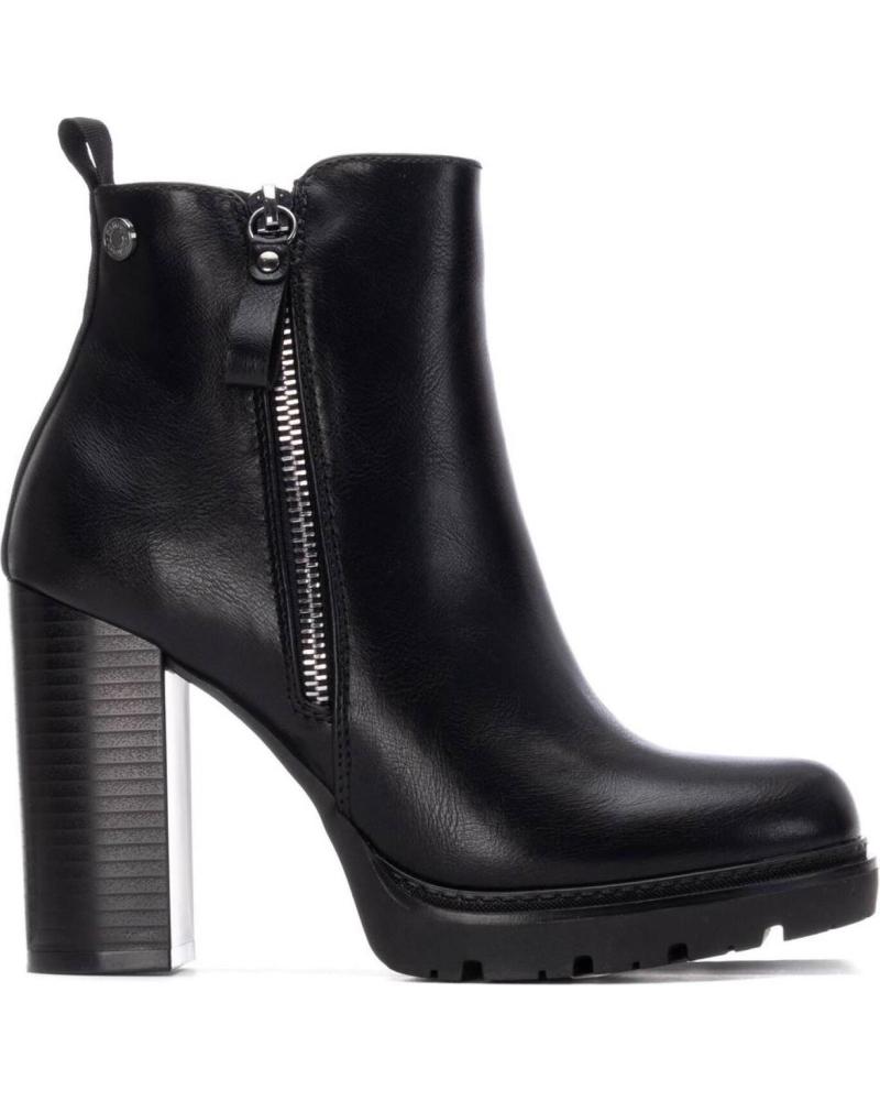 STIVALETTI CON TACCO REFRESH MODELLO 172923 NERO CON PLATEAU NEGRO