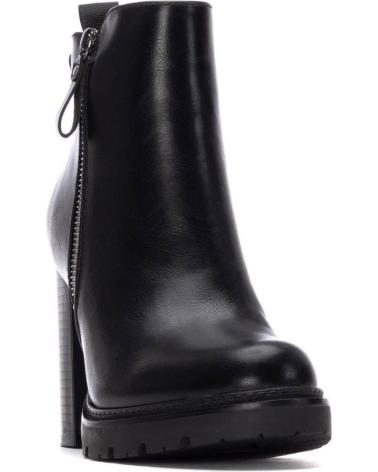 STIVALETTI CON TACCO REFRESH MODELLO 172923 NERO CON PLATEAU NEGRO