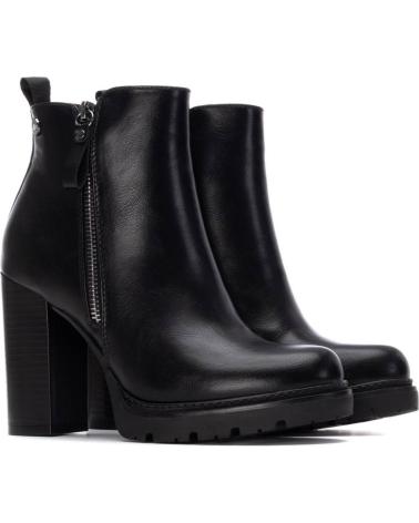 STIVALETTI CON TACCO REFRESH MODELLO 172923 NERO CON PLATEAU NEGRO