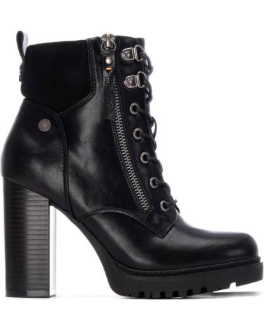 BOTÍN REFRESH 17292601 NEGRO CON CORDONES Y TACÓN ANCHO NEGRO